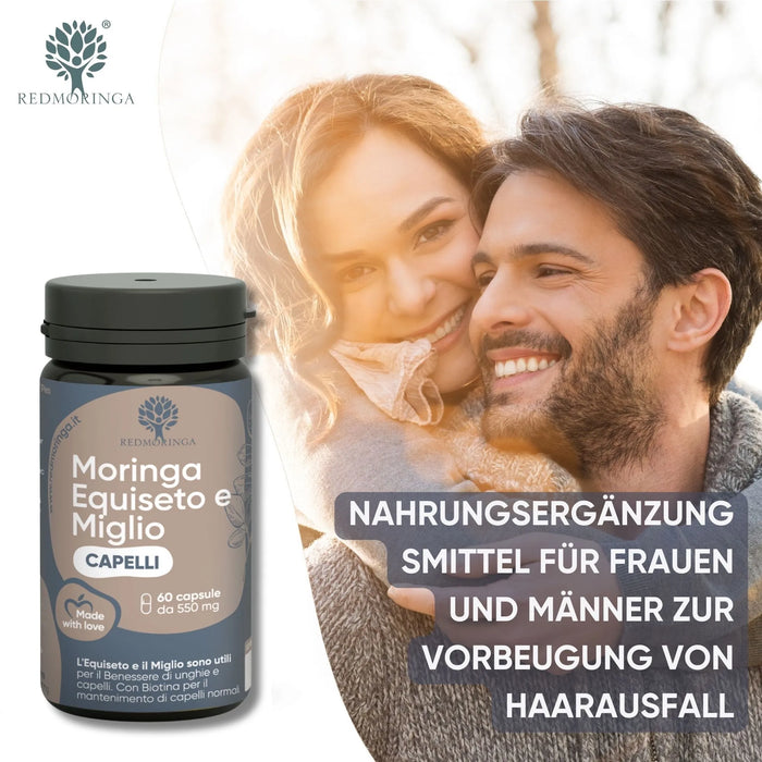 Haarerganzungsmittel Schachtelhalm Hirse Moringa Rotmoringa-