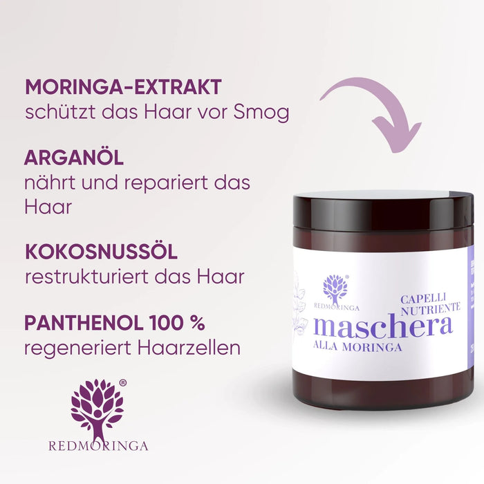 Trockenhaarmaske mit Moringa und Oko Bio Kokosnussol