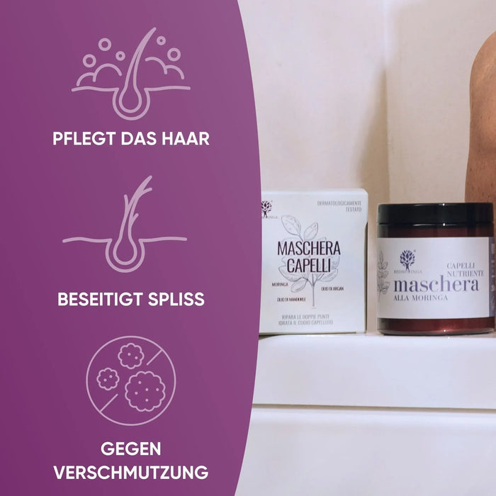 Trockenhaarmaske mit Moringa und Oko Bio Kokosnussol