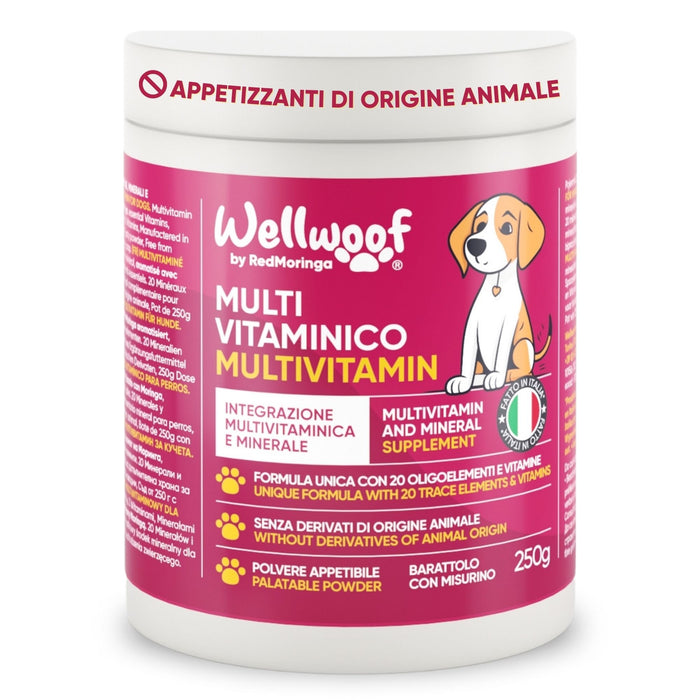 MULTIVIT WellWoof - Integratore multivitaminico 11-in-1 per cani con 20 vitamine e minerali